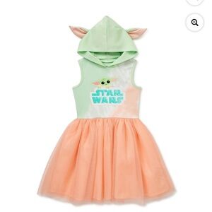 Star Wars The Child Baby Yoda‎ Hooded Cosplay Tutu Dress Girls Size 10/12